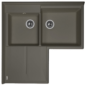 Мойка кухонная керамогранитная Florentina АДРИЯ 20.380.L0960.302 96*96 см. антрацит