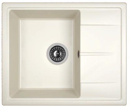 Мойка кухонная из литьевого мрамора Dr. Gans НИКА 580 25.070.B0580.401 58*47 см. белый