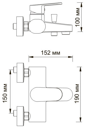 Смеситель WasserKRAFT DONAU 5301 для ванны и душа  Смеситель WasserKRAFT DONAU 5301 для ванны и душа