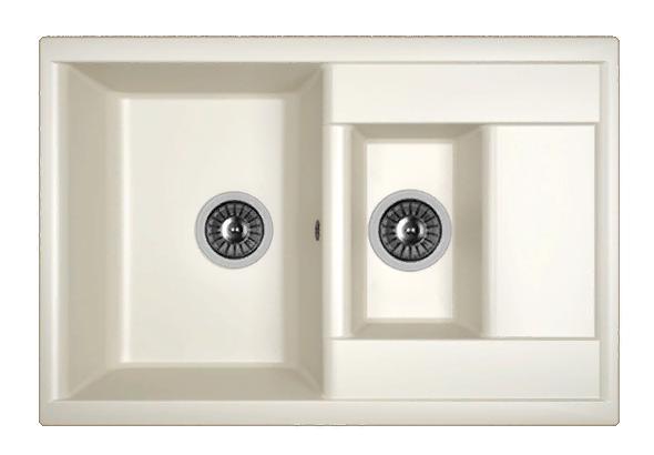 Мойка кухонная из литьевого мрамора Dr. Gans АСТРА 760 К 25.065.D0760.401 76*51 см. белый