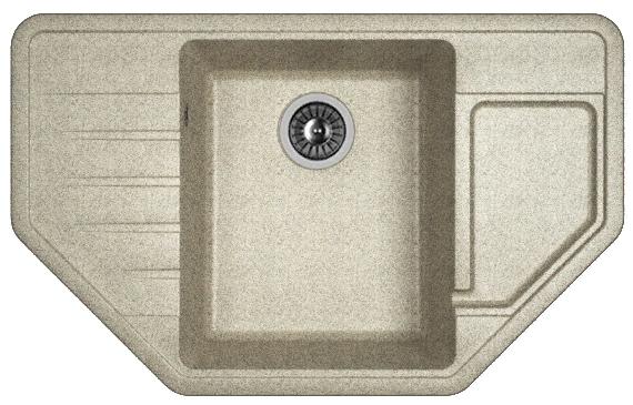 Мойка кухонная из литьевого мрамора Dr. Gans РИО 25.080.C0800.408 80*50 см. серый
