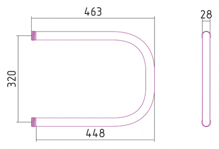 Полотенцесушитель водяной Стилье П-образный 00002-3245 320х450 