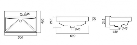 Раковина Sanita luxe FEST FST60SLWB01 60 