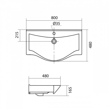 Раковина Santek БЕВЕРЛИ 1.WH30.2.422  