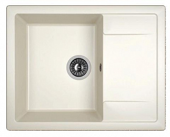 Мойка кухонная из литьевого мрамора Dr. Gans ТЕХНО 650 25.030.C0650.401 65*51 см. белый