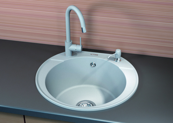 Мойка кухонная керамогранитная Florentina ЭЛЬБА 20.145.C0555.107 55,5*51 см. песочный