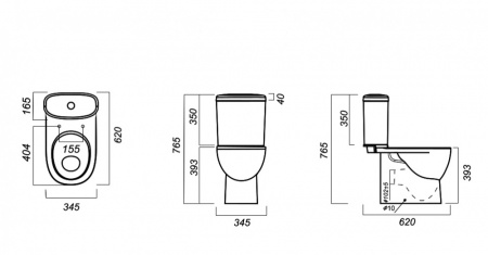 Унитаз-компакт Sanita luxe ART ARTSLCC01040622  