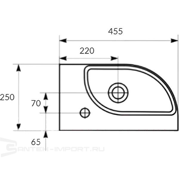 Раковина Cersanit CAMEO S-UM-CAM45/1-w 45  Раковина Cersanit CAMEO S-UM-CAM45/1-w 45