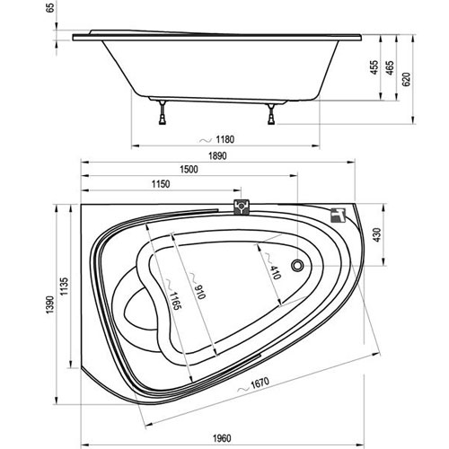Ванна акриловая Ravak LOVESTORY C751000000  