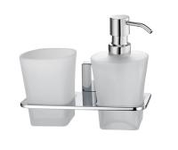 Стакан и дозатор жидкого мыла навесной WasserKRAFT LEINE K-5089  