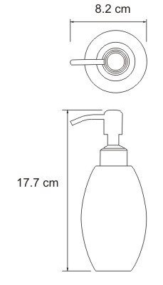 Дозатор жидкого мыла настольный WasserKRAFT RUWER K-6799   Дозатор жидкого мыла настольный WasserKRAFT RUWER K-6799