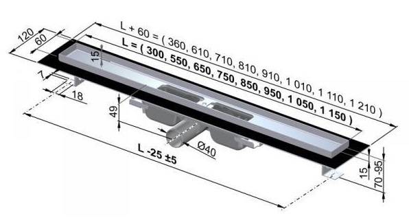 Душевой канал Alcaplast  APZ101-1150  