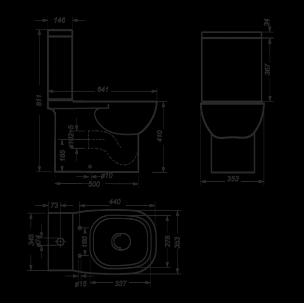 Унитаз-компакт Sanita luxe QUADRO QDRSLCC01151022   Унитаз-компакт Sanita luxe QUADRO QDRSLCC01151022