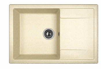Мойка кухонная из литьевого мрамора Dr. Gans ТЕХНО 760 25.030.D0760.403 76*51 см. латте