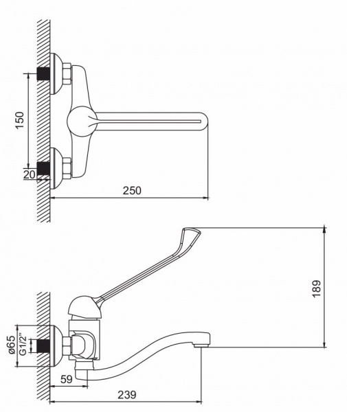 Смеситель IDDIS SICILY CG53654C для кухонной мойки 