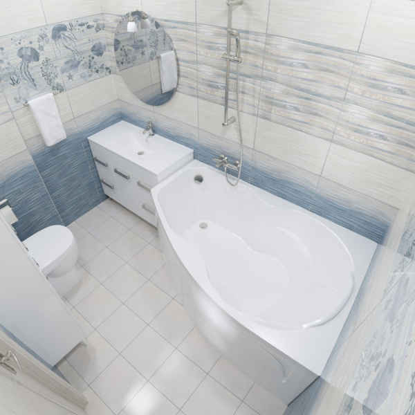 Ванна акриловая Triton БРИЗ  150x95 см. левая 