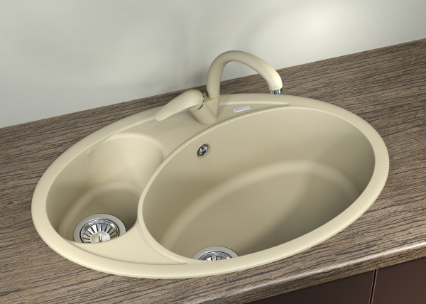 Мойка кухонная керамогранитная Florentina СЕЛЕНА 780 20.265.E0780.104 78*51 см. бежевый