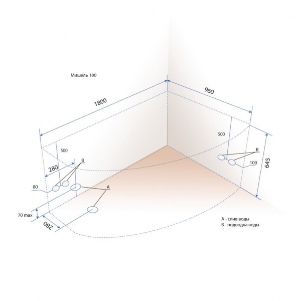 Ванна акриловая Triton МИШЕЛЬ  180х95 правая  Ванна акриловая Triton МИШЕЛЬ  180х95 правая